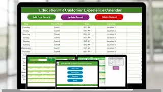 Education HR Customer Experience Calendar in Excel