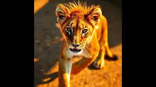 Lion Cub and dragon