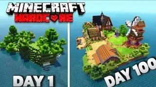 I Survived 100 Days on a Deserted Island With Only Fishing | Minecraft Hardcore