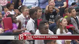 Time capsule opened at Hamden school