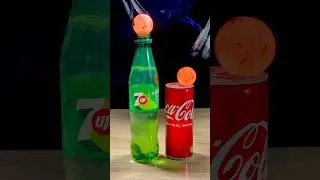 Experiment : 1000&deg;C RHCB Vs 7up+Coca-Cola #experiment #satisfying #cocacola #shorts