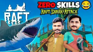 Raft Shark Attack Trouble! Ocean Survival with Zero Skills