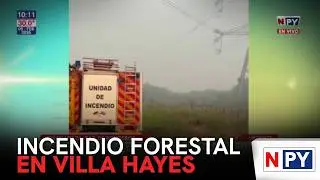 Incendio forestal en Villa Hayes