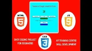 HTML, CSS AND JAVASCRIP TUTORIAL : Project for increment and decrement number : part 3