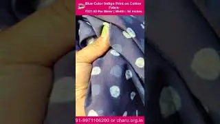 Indigo Hand block print Fabric| Stylish Indigo Kurtis, Dresses by Indigo Fabric