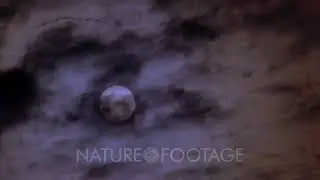 Timelapse Of Moon And Clouds Moving Across Dark Night Sky