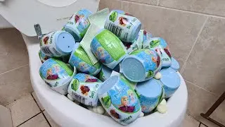 WILL IT FLUSH? LOTS OF FROZEN SURPRISE EGGS!!