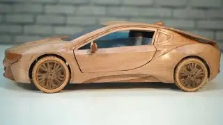 2024's Most Epic Wood Carving: BMW i8 - ASMR Woodworking Mastery!