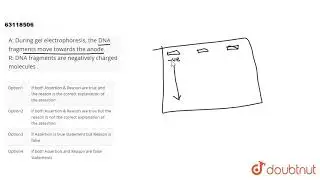 A: During gel electrophoresis, the DNA fragments move towards the anode. R: DNA fragments are negati