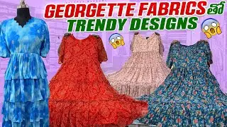 Celebrity style stitching లో GEORGETTE FROCKS 🤩customised Frocks low cost 