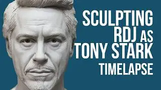 Robert Downey Junior as Tony Stark - Sculpture by Amelia Rowcroft - Sculptingmasterclass.com