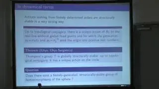 Andr&eacute;s Ignacio Navas - On groups as dynamical objects MCA 2013