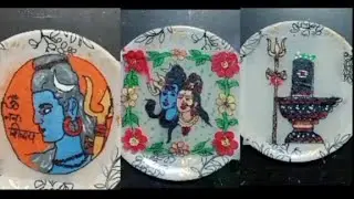3 tissue paper drawing ll Mahadev painting 🖌️ ll har har mahadev 🕉️🙏....