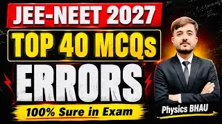 40 MCQs in 10 Minutes | Topic Error PYQs | Time-Saving Sort-Out | Class-11 Units & Dimensions #jee 