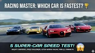Racing Master Ka FASTEST Car Kaun Hai? 🤯 Speed Test of 5 Supercars! (Bugatti vs F8) 