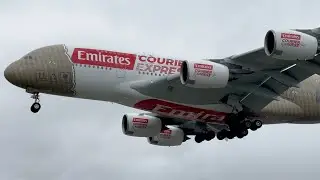 Emirates Courier Express Livery Airbus A380 Toronto 4K￼￼￼￼ (RARE)