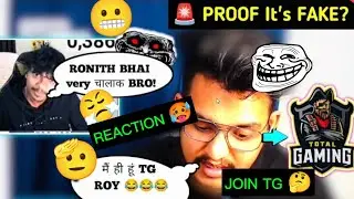 🚨 VASIYO REACTION ON RONITH FAKE NEWS 😤😂 | RONITH IS NOT TG ROY 😂🤣