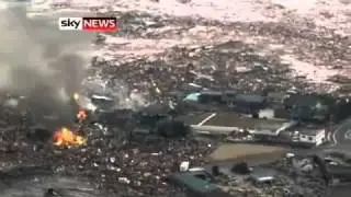 ASTOUNDING AERIAL FOOTAGE OF JAPAN TSUNAMI