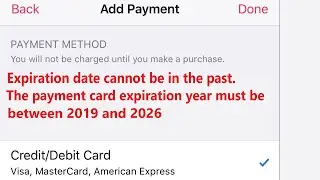 How to Fix Expiration Dates Cannot be in the Past | Apple | Expiration date mm/yy Netfilx