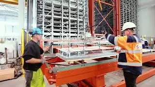 Wabenlager f&uuml;r Langgut und Flachgut | Honeycomb Warehouse for long bars and flat goods