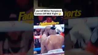 Unexpected Moment 😳 Jarrell Miller&rsquo;s Hairpiece Comes Loose vs Ibeh #boxing #jarrellmiller