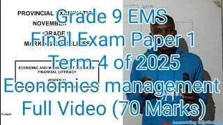 Grade 9 EMS (Economics Management Sciences) Term 4 | Final Exam Paper 1 of 2025