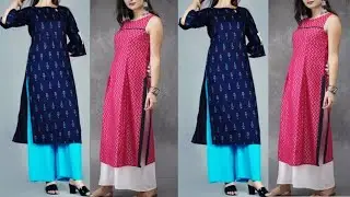 Printed Kurti Designs / #Printed Kurti with #Plazo / Suit Design Images/ #net #kurti design।Sarara
