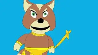 Fox McCloud (Star Fox 64) (1997) (Golden & Yellow Armor) Art by J.A. Ealy (An Autistic Person)
