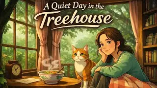 A Quiet Rainy Day in a Treehouse | Garden Care, Cozy Cooking & Calm Ghibli Vibes