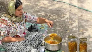 Village Life in Iran/Homemade Apple Jam Recipe🍎and Harvesting Iran&rsquo;s Most Expensive Date🌴(Piarom)