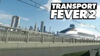 250 км/ч по острову! Передний обзор на поезде CRH | Transport Fever 2