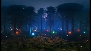 Fantasy forest panorama 360 8K