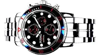 Jiusko Men's Deep Sea Series Titanium Quartz Chronograph 300m Dive Watch