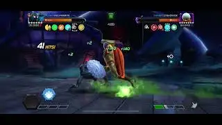 MCoC Steathy (with Scorp) vs Mysterio on node 49 (sugar pill, stunning reflection, polka dot)