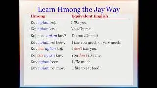Learn how to use the Hmong word nyiam -- to like