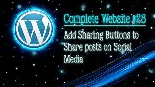 How to add post sharing buttons in wordpress || Share posts on Social media in wordpress