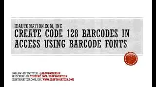 How to create Code 128 Barcodes in Access 2019 using Barcode Fonts