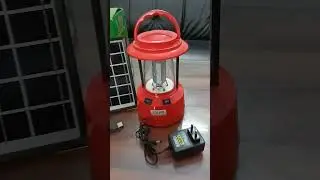 Solar battery operated lantern with 5 hours backup and usb mobile charging.