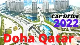 Doha Qatar Car Drive Highway Road Video 4k 2022