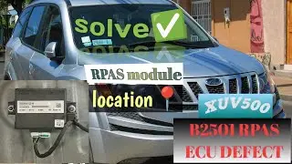 ￼ MAHINDRA XUV500,(RPAS) REAR PARKING ASSIST SENSOR, NOT WORKING, AND (RPAS) MODULE LOCATION.