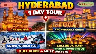 👉 Hyderabad in 1 Day 😱 | Charminar, Snow World, Golconda Fort | Full Tour Guide & Full Budget 2026