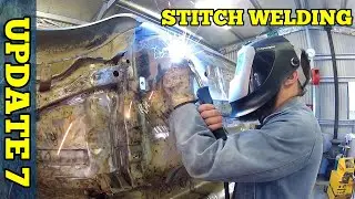 Datsun 260z Build #7- Stitch welding/seam welding the chassis