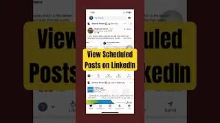 View Scheduled Posts on LinkedIn #shorts #linkedin #linkedintips