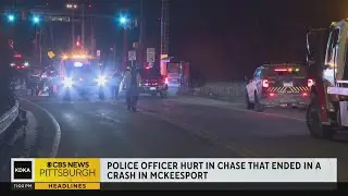 McKeesport Police officer hurt in chase that ended in a crash
