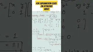 94/1000 | Problem on Involutory Matrix Engineering Mathematics