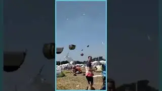 Tents Get Swept Away by CRAZY Strong Winds!