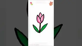 🎀How To Draw A Cute Flower🌷🤭🌹| Digital art | | Kuberan art gallery |#shorts #cute #flowers#drawing .