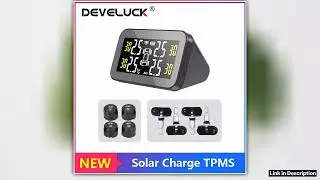 2024 New Tire Pressure Monitoring System Temperature Warning Fuel Save Solar TPMS Car Tyre