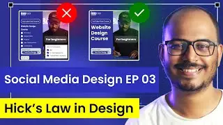 Hick&rsquo;s Law in Design | Graphic Design Crash Course 2025 | Tech Flux Design | Urdu/Hindi