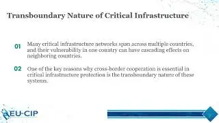 3.1. Importance of cross border cooperation in critical infrastructure protection